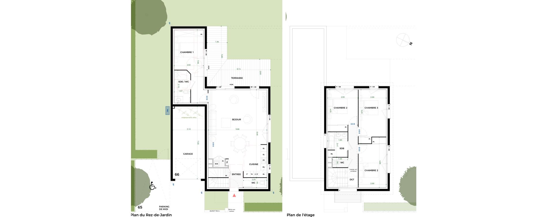 Villa T5 de 117,62 m2 &agrave; Tournefeuille Vitarelles