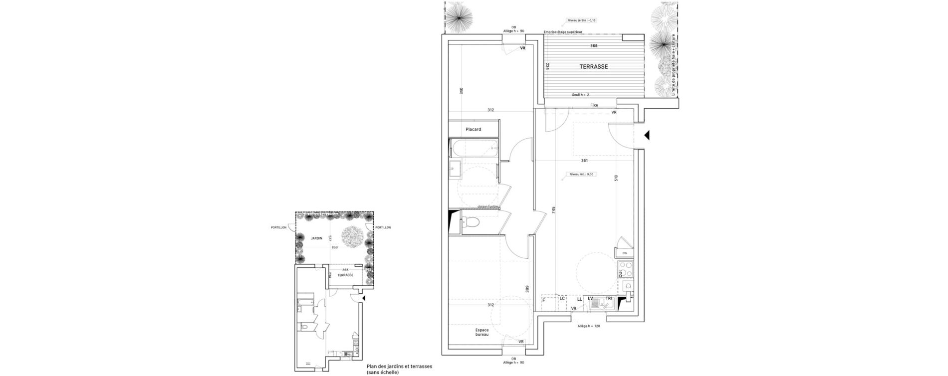 Appartement T3 de 59,31 m2 &agrave; Tournefeuille Montjoie