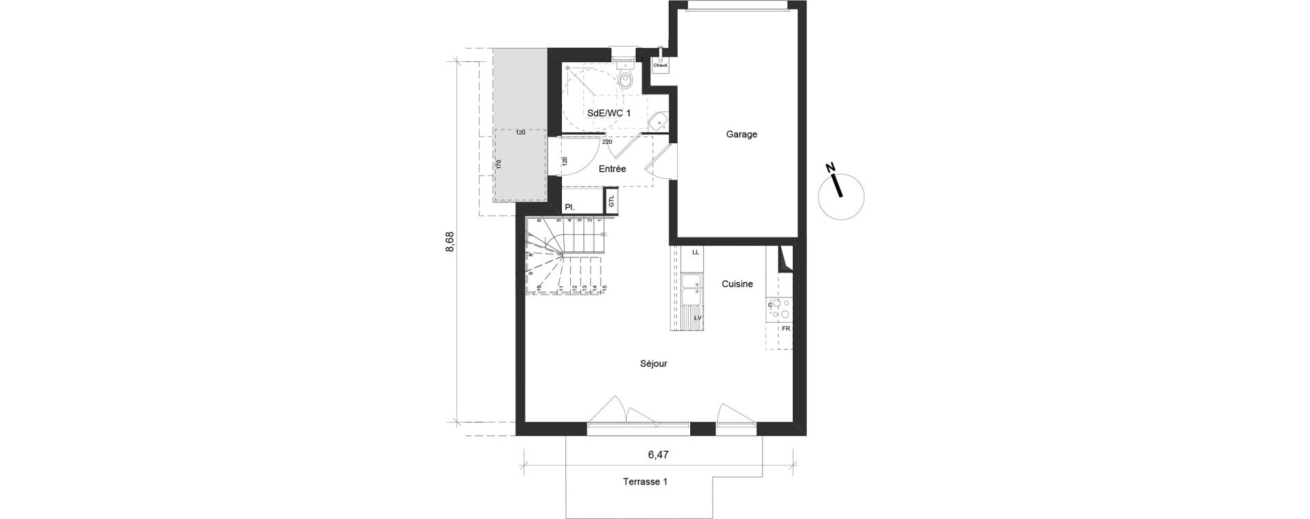 Duplex T4 de 86,11 m2 &agrave; Tournefeuille Les hauts de tournefeuille