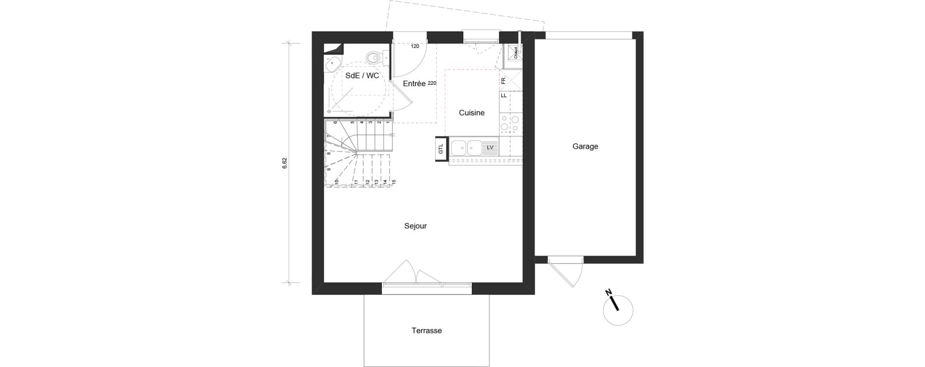 Duplex T3 de 65,30 m2 &agrave; Tournefeuille Les hauts de tournefeuille