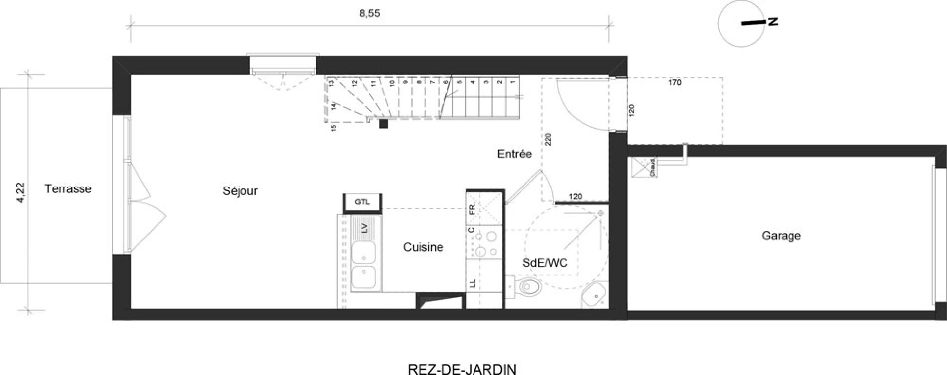 Duplex T3 de 65,51 m2 &agrave; Tournefeuille Les hauts de tournefeuille