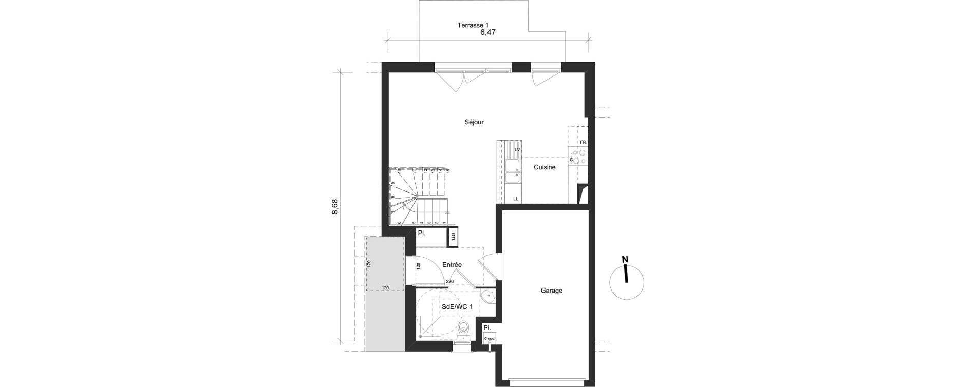Duplex T4 de 85,77 m2 &agrave; Tournefeuille Les hauts de tournefeuille