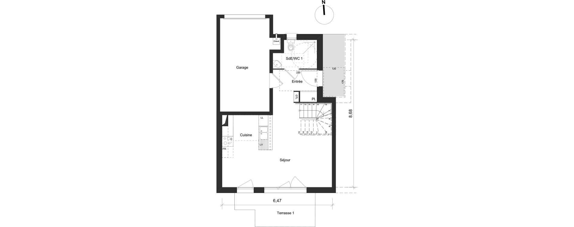 Duplex T4 de 86,11 m2 &agrave; Tournefeuille Les hauts de tournefeuille