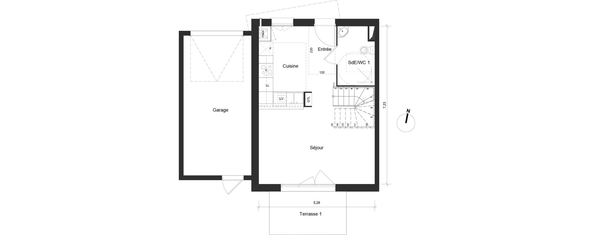 Duplex T4 de 84,11 m2 &agrave; Tournefeuille Les hauts de tournefeuille
