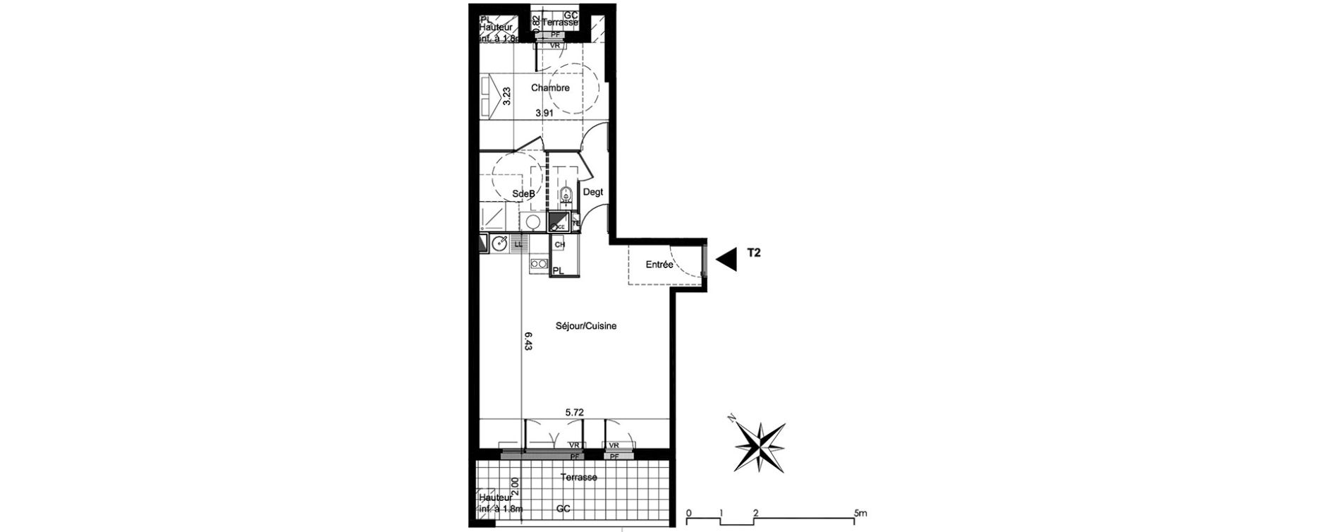 Appartement T2 de 58,20 m2 &agrave; Tournefeuille Centre