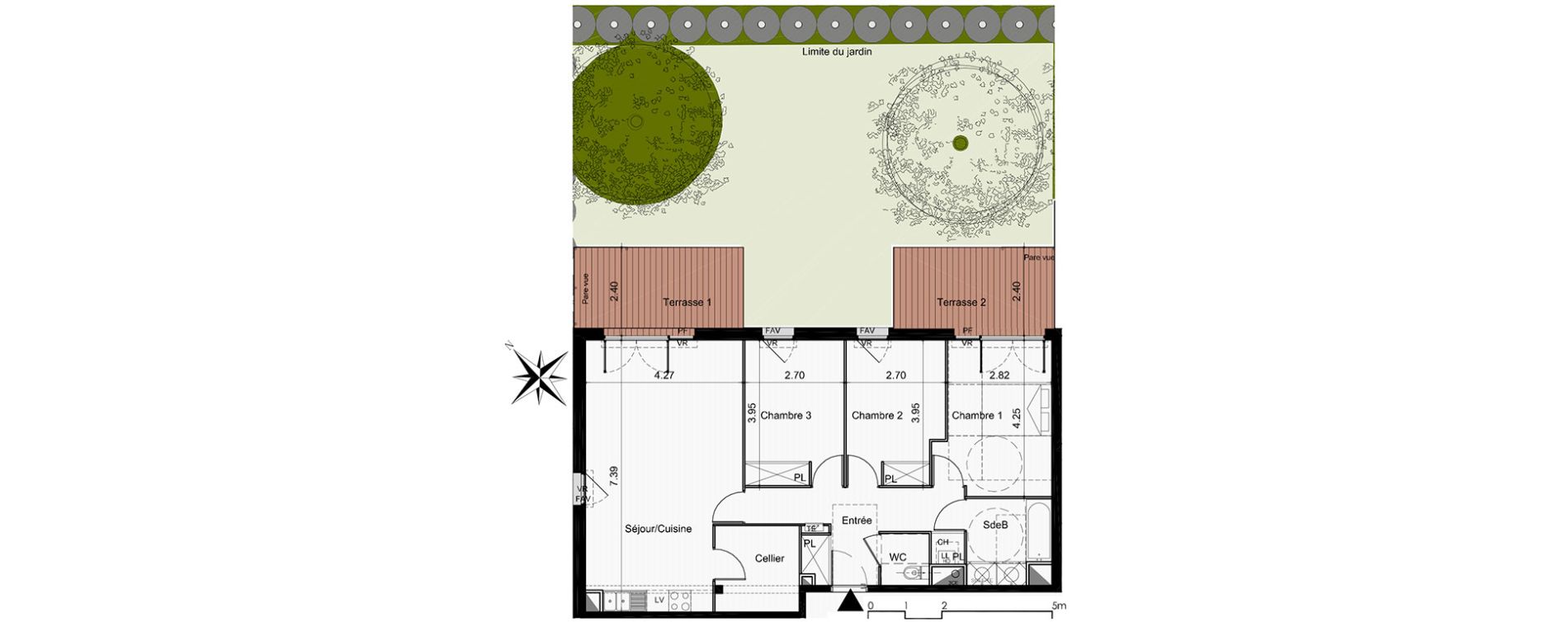 Appartement T4 de 85,10 m2 &agrave; Tournefeuille Centre