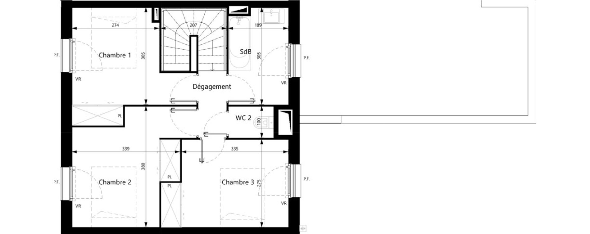 Maison T4 de 86,34 m2 &agrave; Villeneuve-Tolosane Centre
