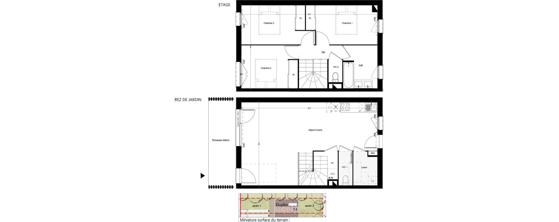 Villa T4 de 86,04 m2 &agrave; Villeneuve-Tolosane Las fonses - bois vieux