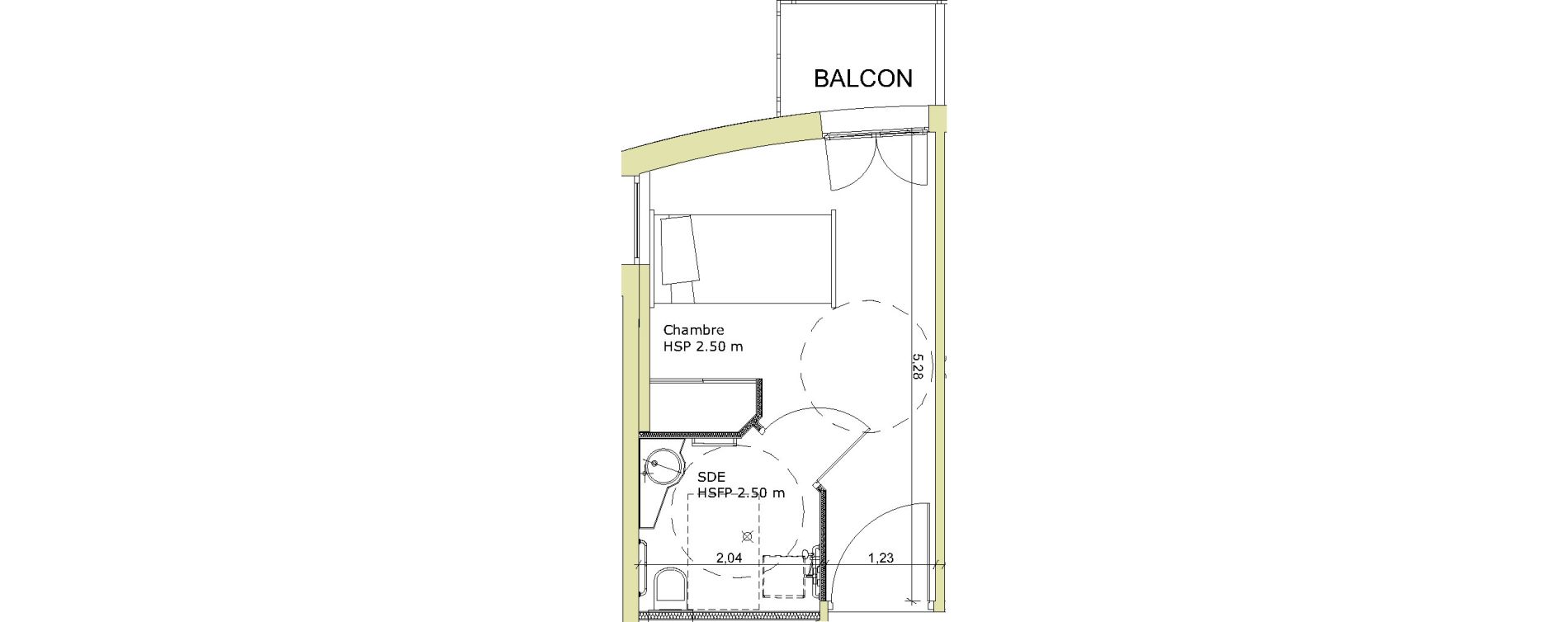 Chambre de 16,70 m2 &agrave; Ibos Centre