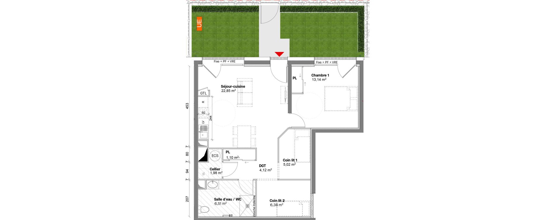 Appartement T2 bis de 61,10 m2 &agrave; Saint-Lary-Soulan Centre