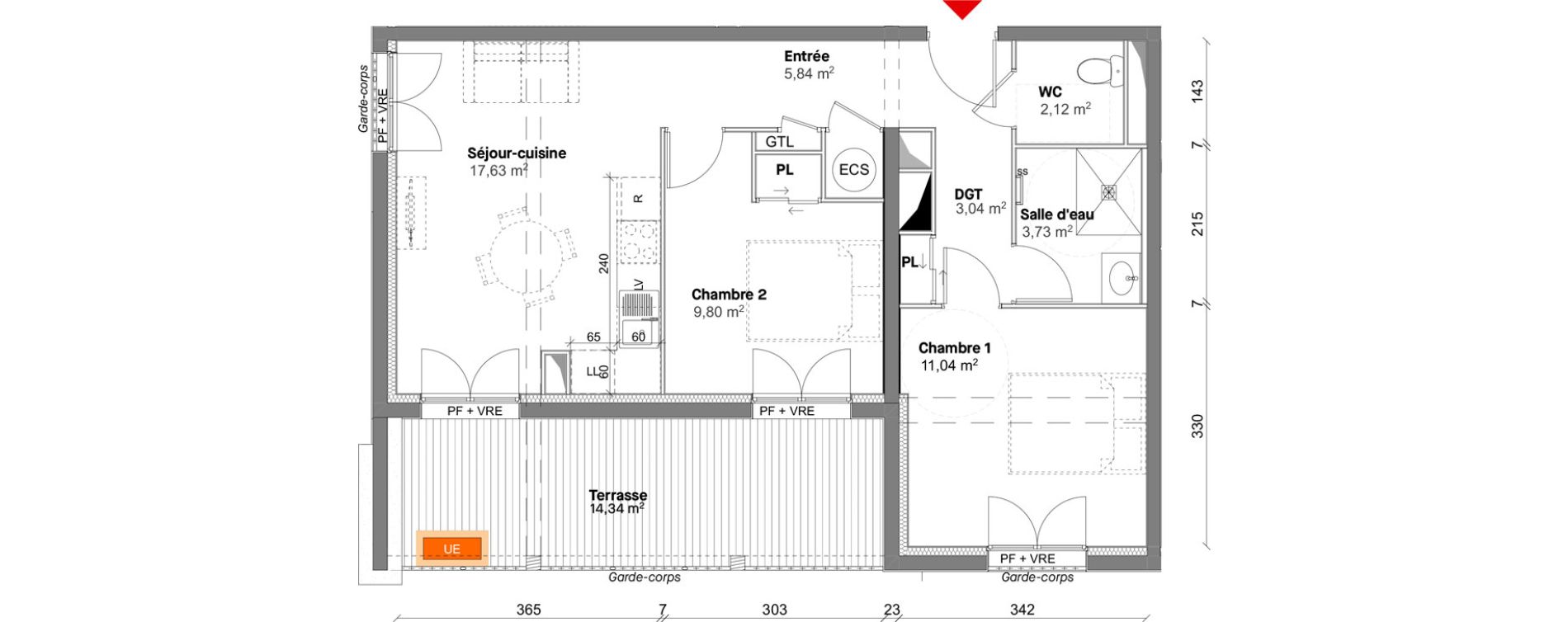 Appartement T3 de 53,20 m2 &agrave; Saint-Lary-Soulan Centre
