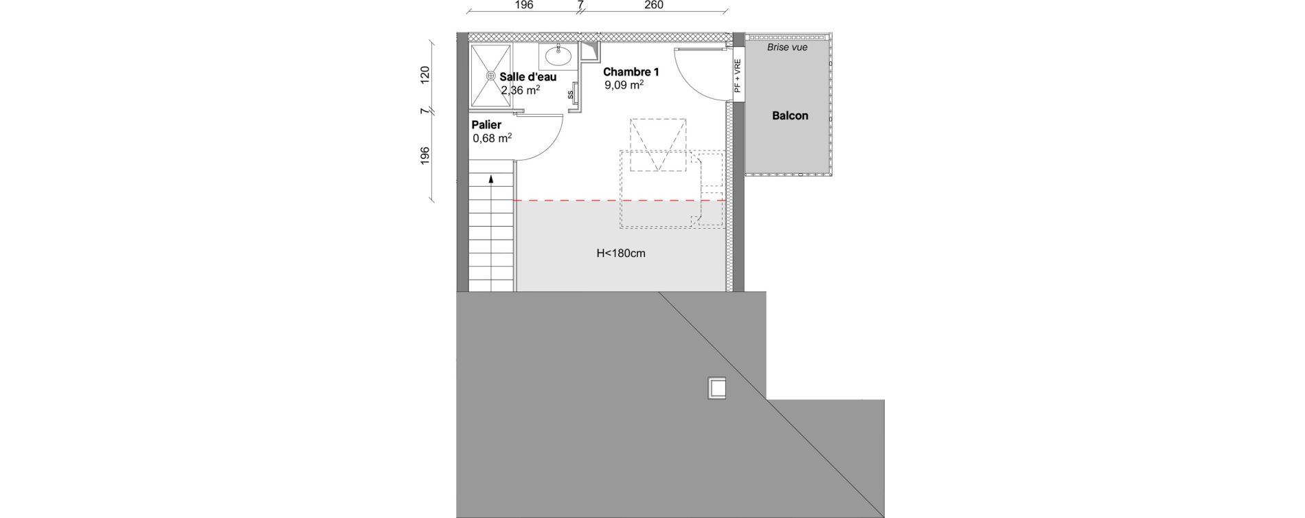 Duplex T2 de 36,04 m2 &agrave; Saint-Lary-Soulan Centre