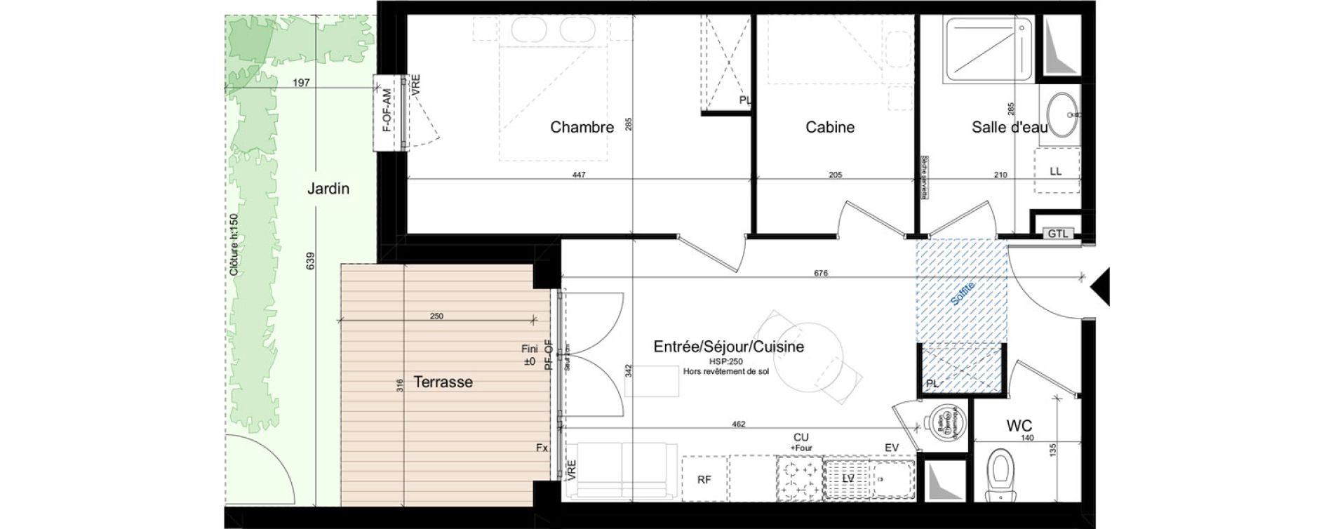 Appartement T2 de 46,11 m2 &agrave; Saint-Lary-Soulan Centre