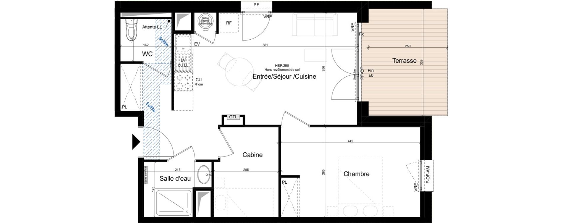 Appartement T2 de 48,96 m2 &agrave; Saint-Lary-Soulan Centre