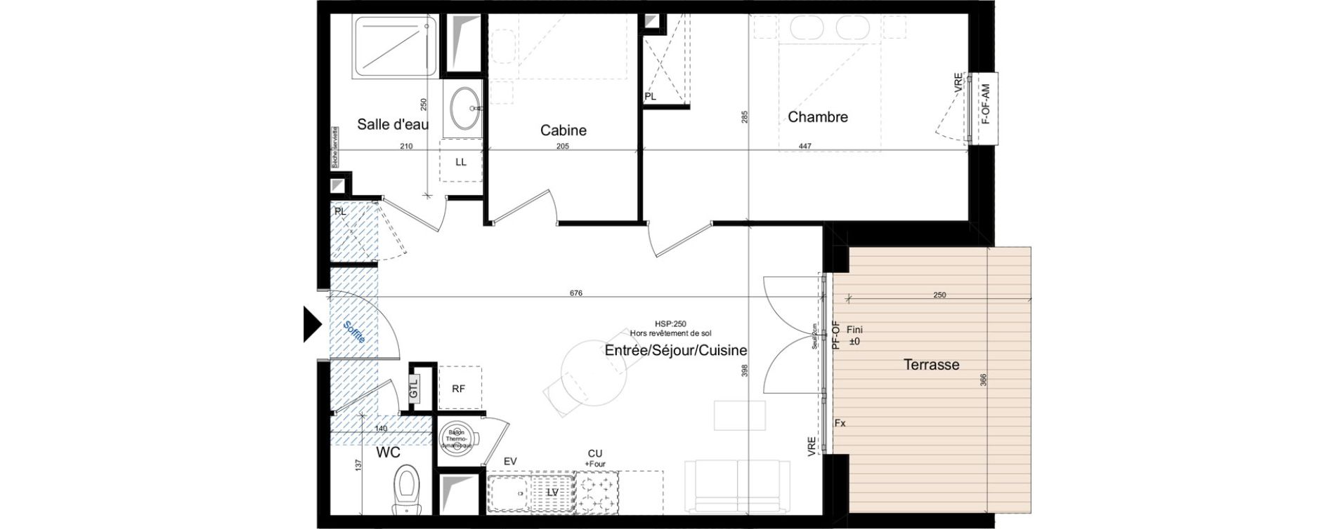 Appartement T2 de 49,69 m2 &agrave; Saint-Lary-Soulan Centre