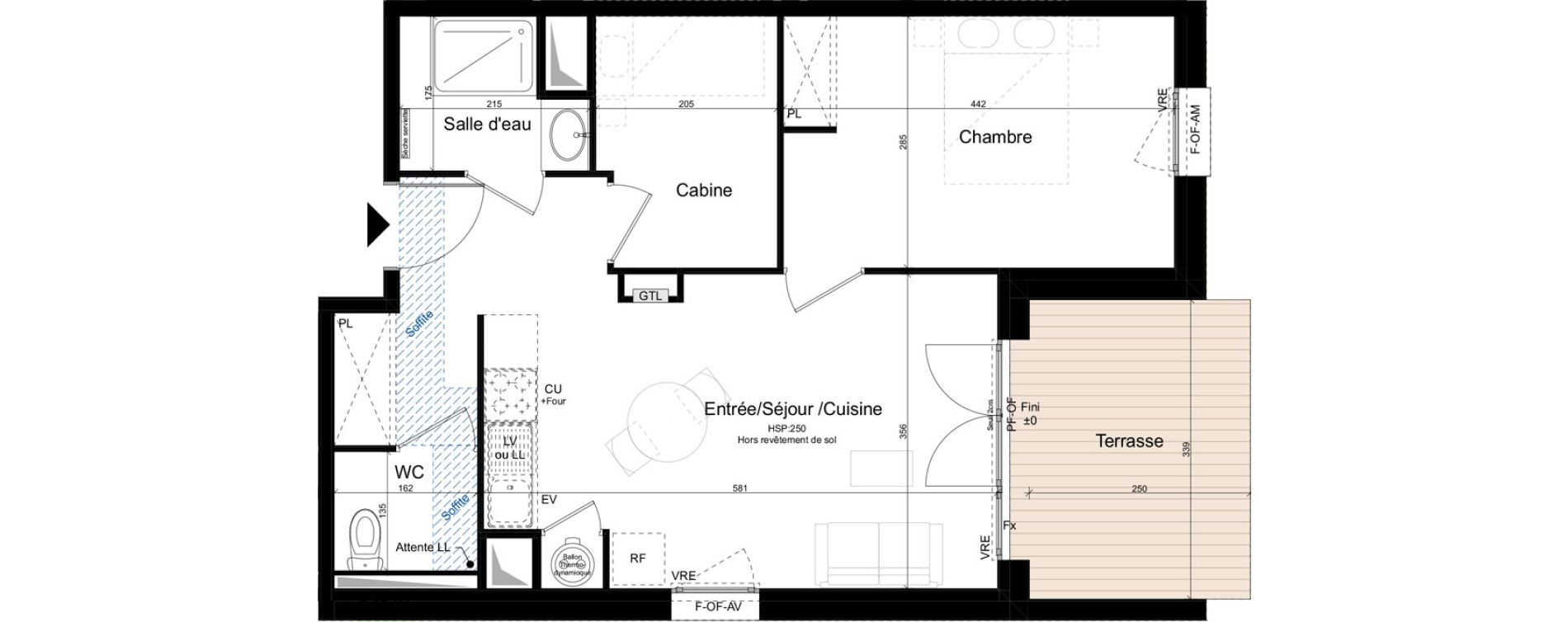 Appartement T2 de 48,96 m2 &agrave; Saint-Lary-Soulan Centre