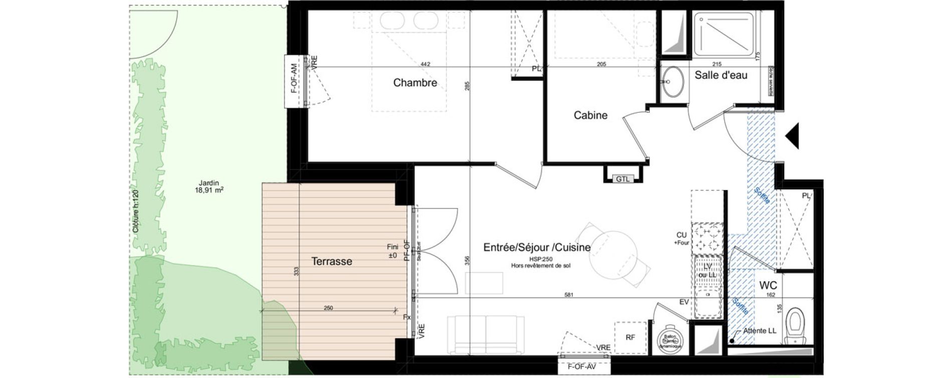 Appartement T2 de 48,96 m2 &agrave; Saint-Lary-Soulan Centre