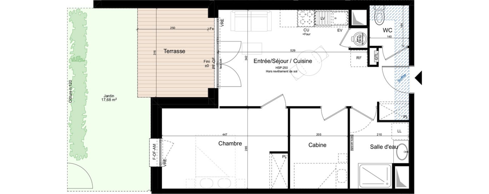 Appartement T2 de 46,34 m2 &agrave; Saint-Lary-Soulan Centre