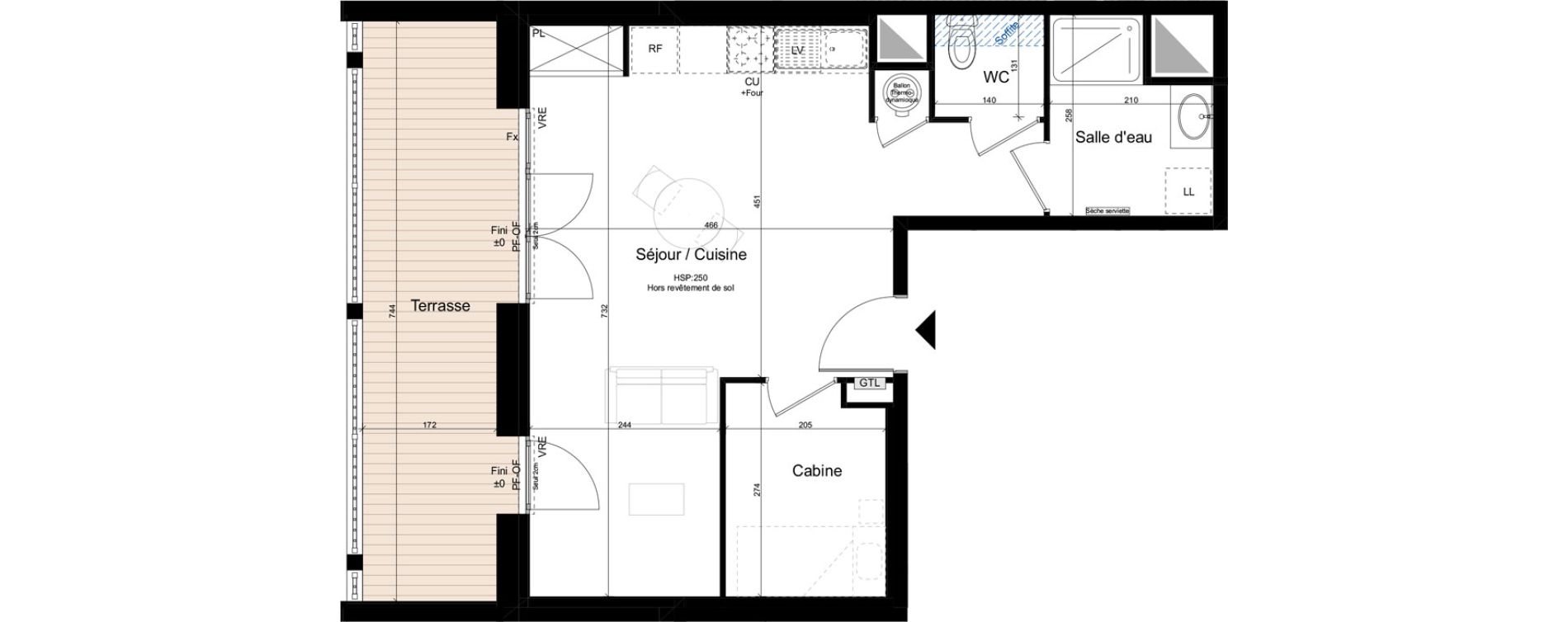 Appartement T1 de 42,10 m2 &agrave; Saint-Lary-Soulan Centre