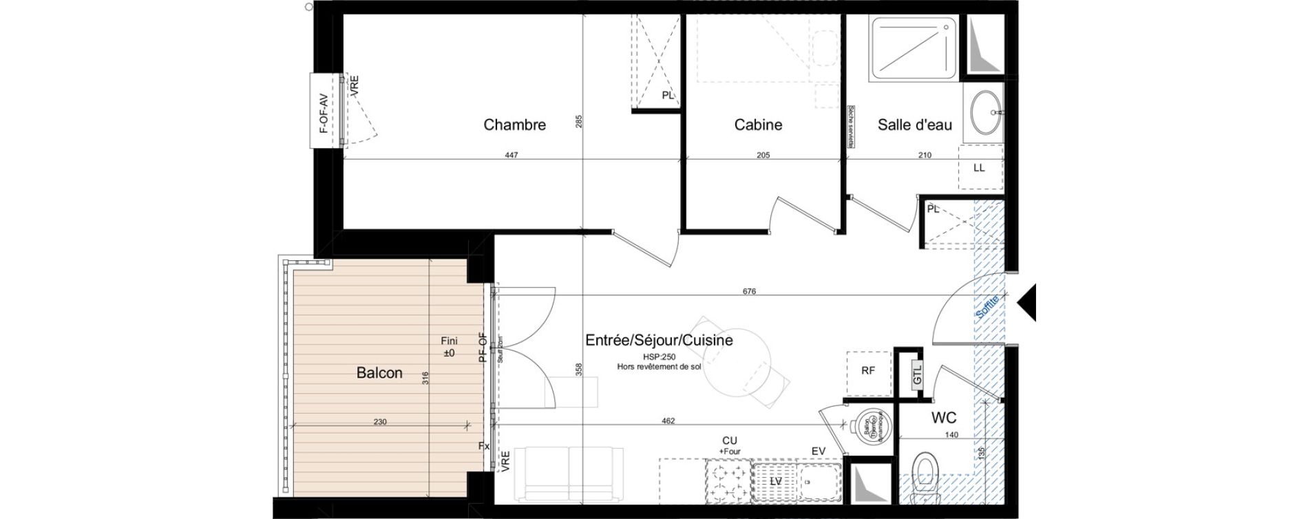 Appartement T2 de 47,19 m2 &agrave; Saint-Lary-Soulan Centre