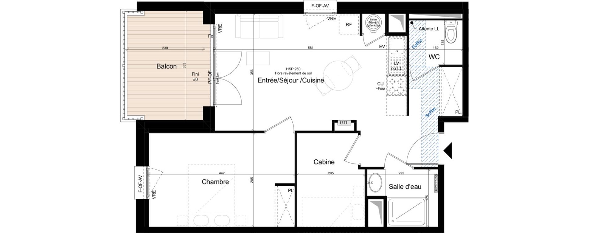 Appartement T2 de 48,96 m2 &agrave; Saint-Lary-Soulan Centre