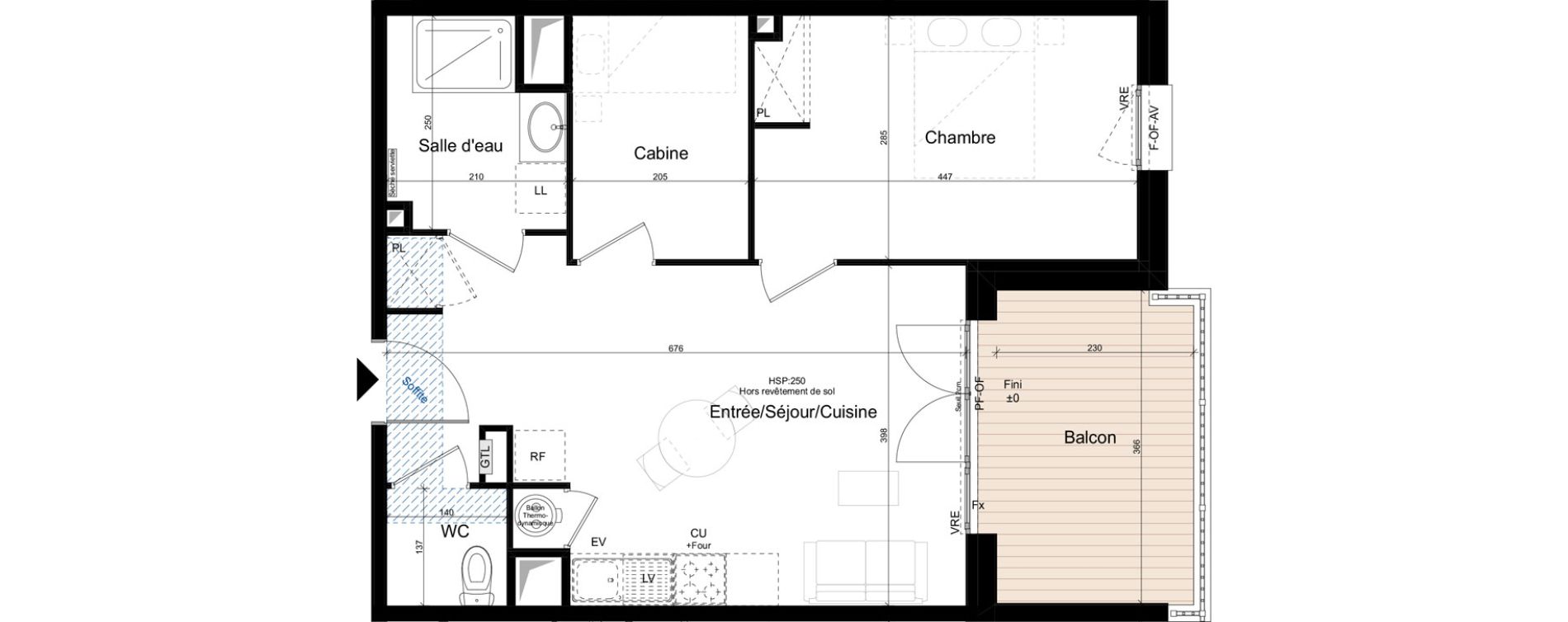 Appartement T2 de 49,66 m2 &agrave; Saint-Lary-Soulan Centre