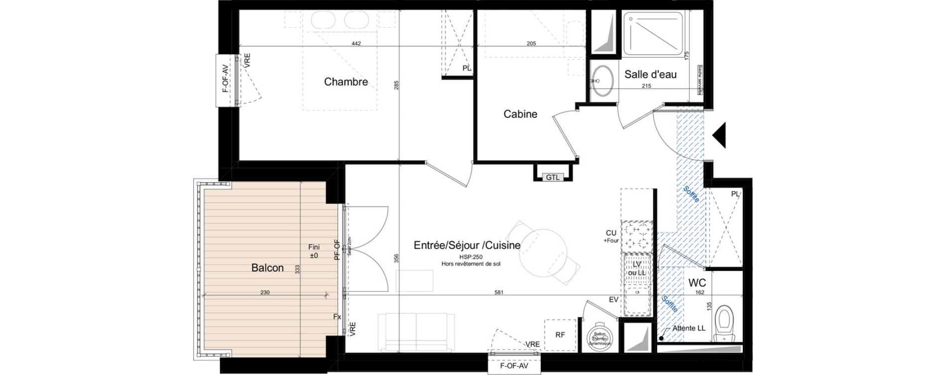 Appartement T2 de 48,96 m2 &agrave; Saint-Lary-Soulan Centre