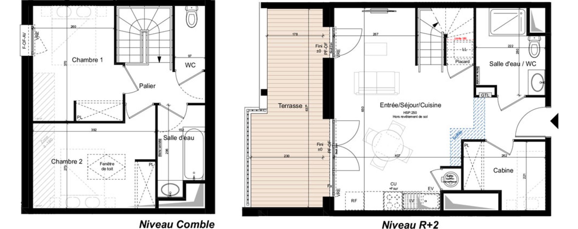 Duplex T3 de 65,88 m2 &agrave; Saint-Lary-Soulan Centre