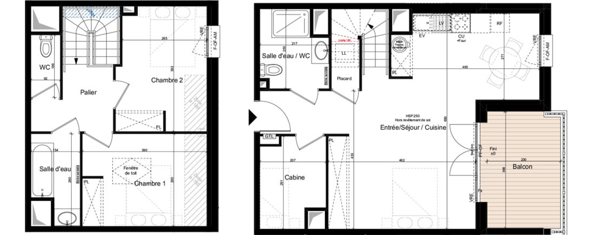 Duplex T3 de 74,96 m2 &agrave; Saint-Lary-Soulan Centre