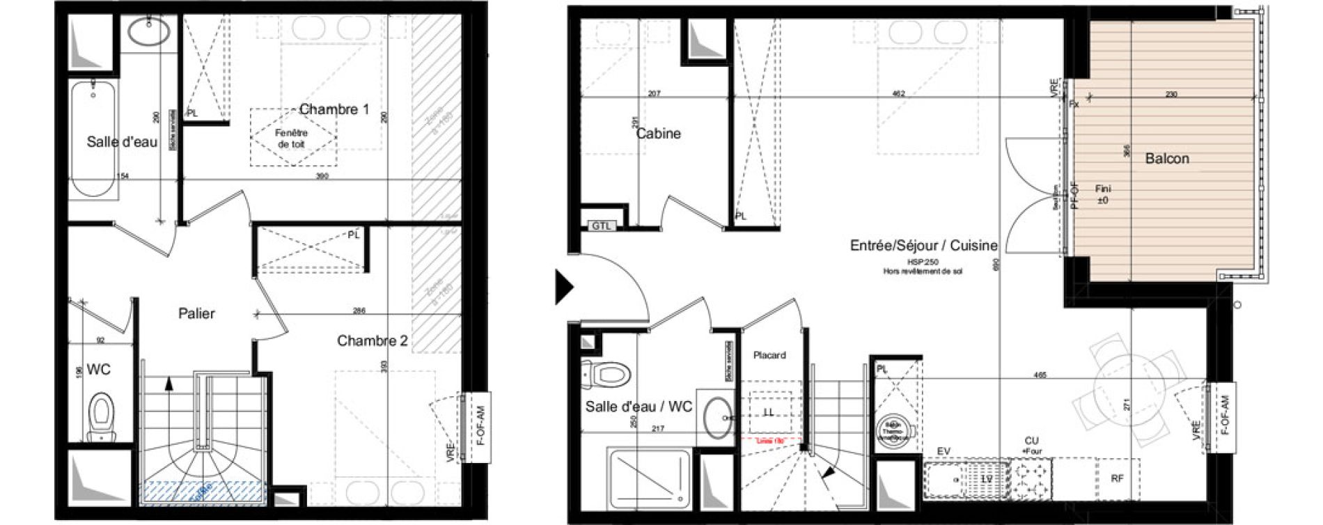 Duplex T3 de 74,96 m2 &agrave; Saint-Lary-Soulan Centre