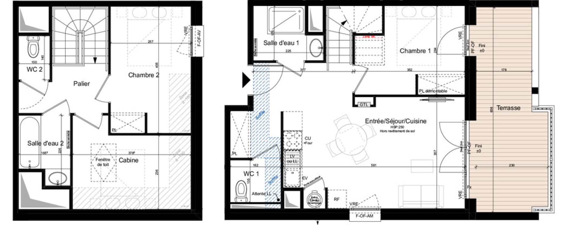 Duplex T3 de 64,45 m2 &agrave; Saint-Lary-Soulan Centre