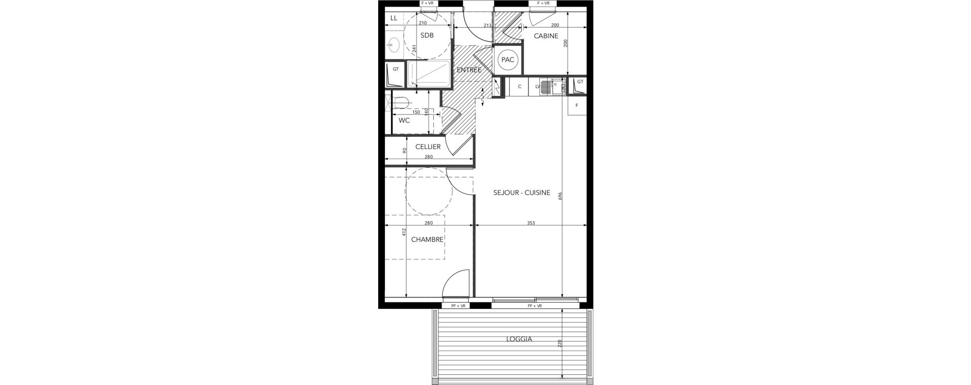 Appartement T2 de 54,57 m2 &agrave; Saint-Lary-Soulan Centre