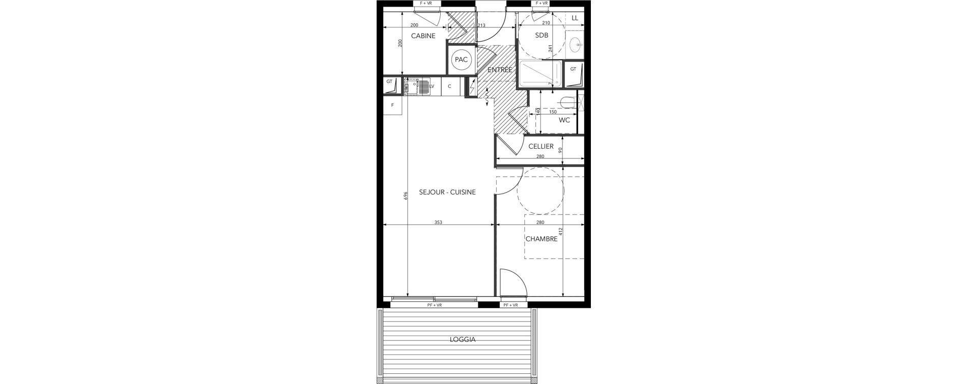 Appartement T2 de 54,57 m2 &agrave; Saint-Lary-Soulan Centre