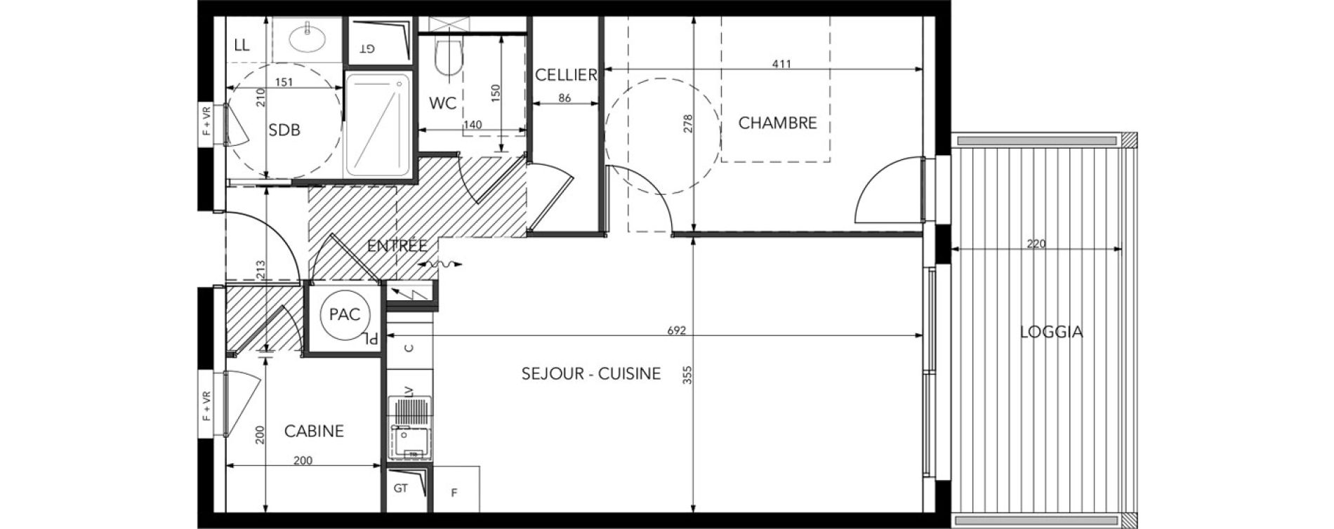 Appartement T2 de 54,43 m2 &agrave; Saint-Lary-Soulan Centre