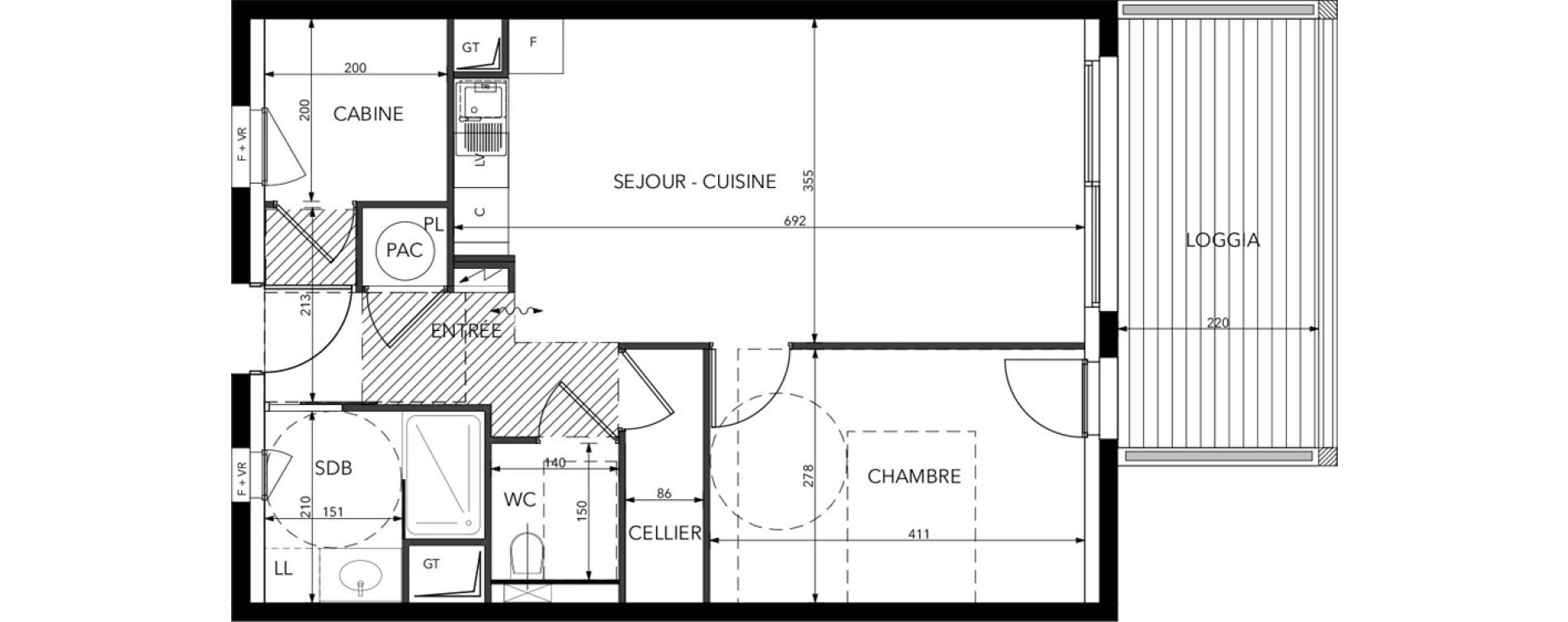 Appartement T2 de 54,43 m2 &agrave; Saint-Lary-Soulan Centre