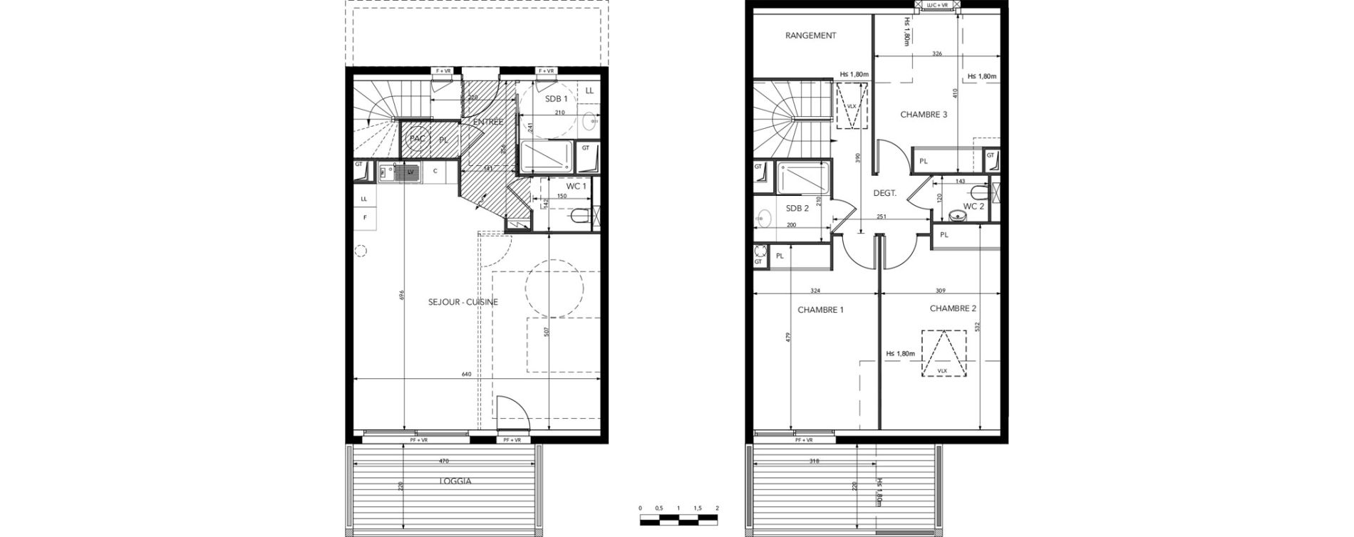 Duplex T4 de 98,11 m2 &agrave; Saint-Lary-Soulan Centre