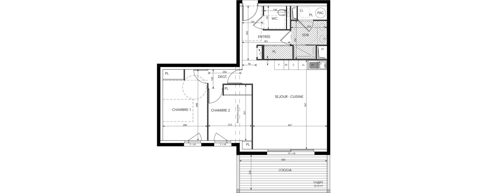 Appartement T3 de 67,03 m2 &agrave; Saint-Lary-Soulan Centre