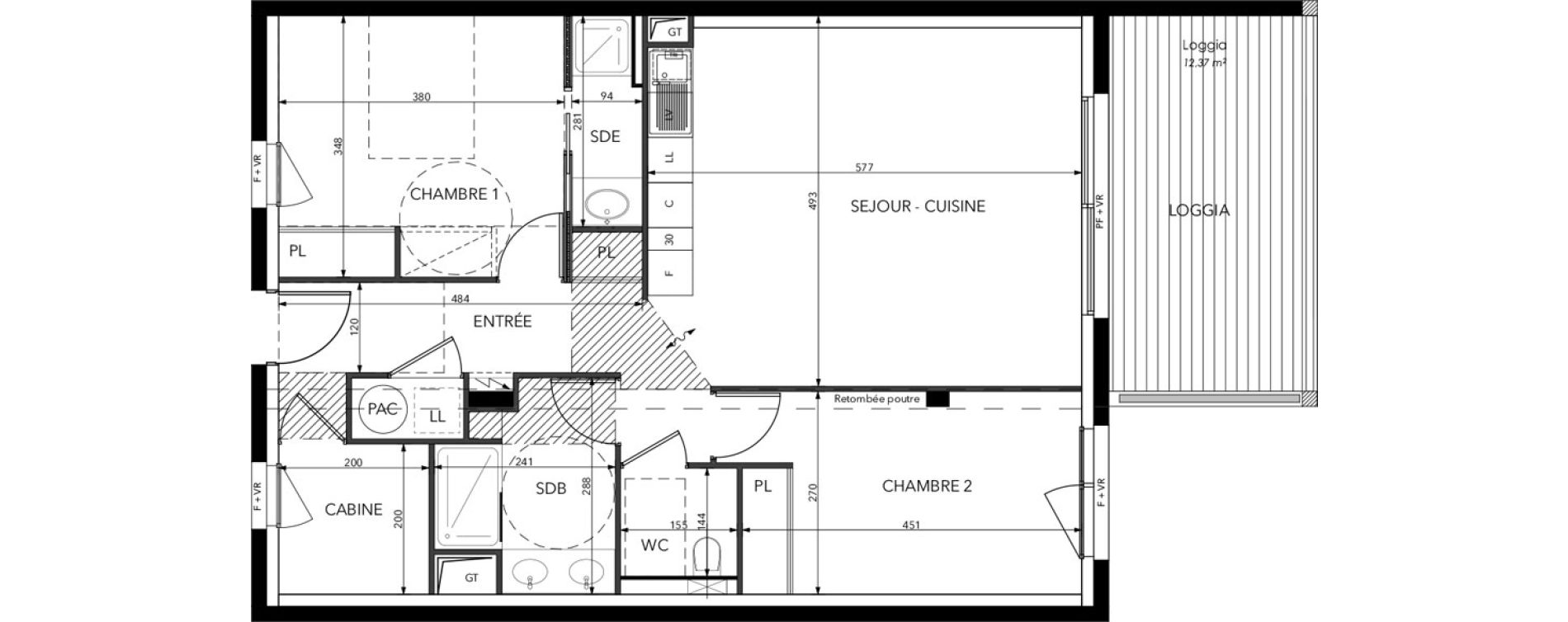 Appartement T3 de 77,08 m2 &agrave; Saint-Lary-Soulan Centre