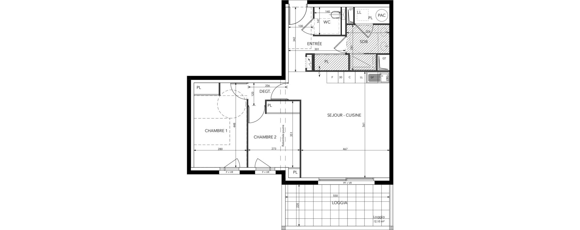 Appartement T3 de 67,03 m2 &agrave; Saint-Lary-Soulan Centre