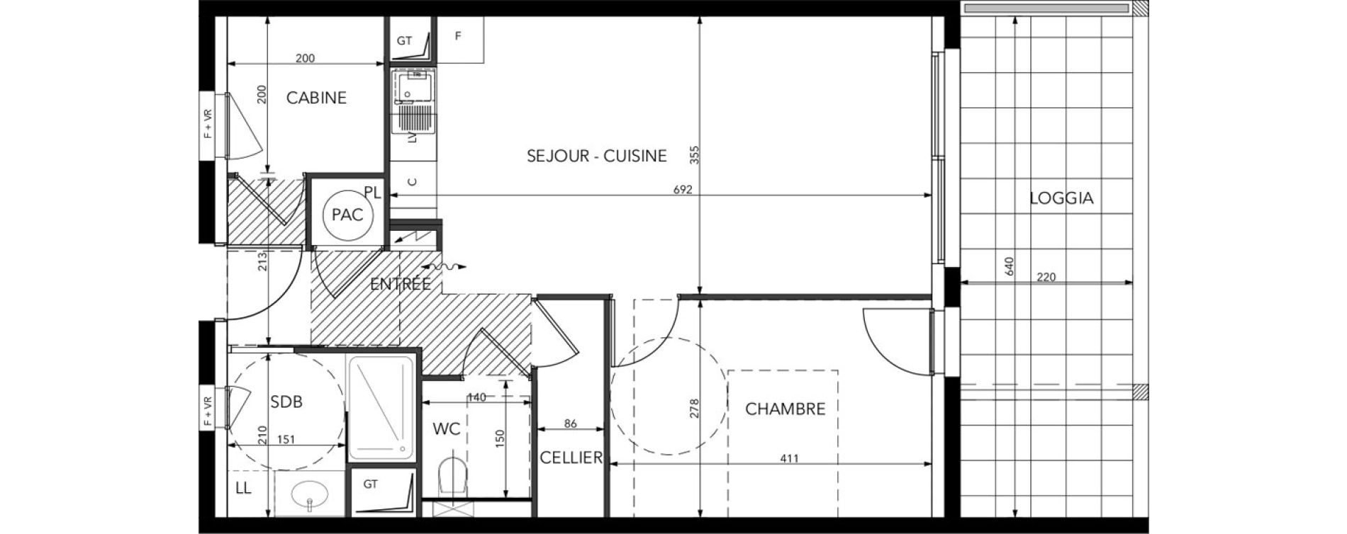 Appartement T2 de 54,43 m2 &agrave; Saint-Lary-Soulan Centre