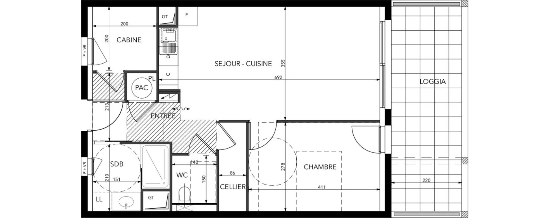 Appartement T2 de 54,43 m2 &agrave; Saint-Lary-Soulan Centre