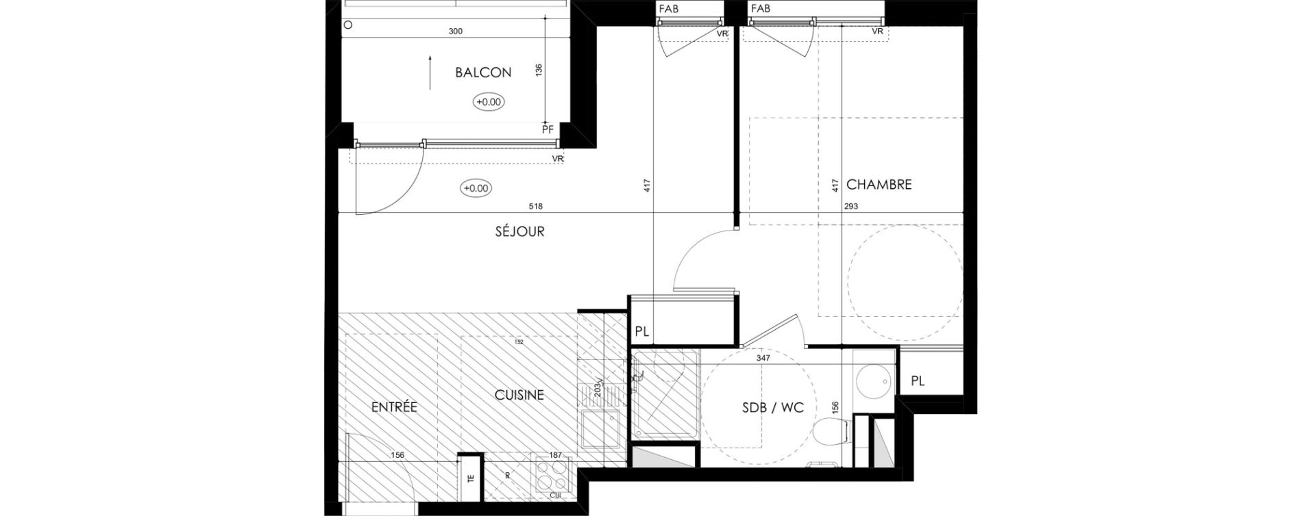 Appartement T2 de 41,00 m2 &agrave; Tarbes Marcadieu