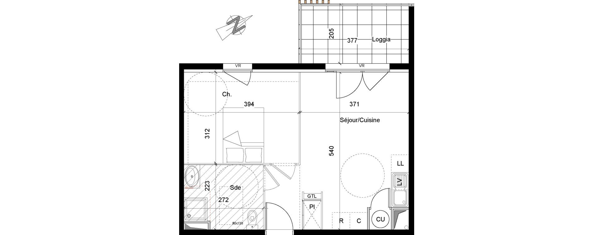 Appartement T2 de 40,06 m2 &agrave; Agde Le grau d'agde