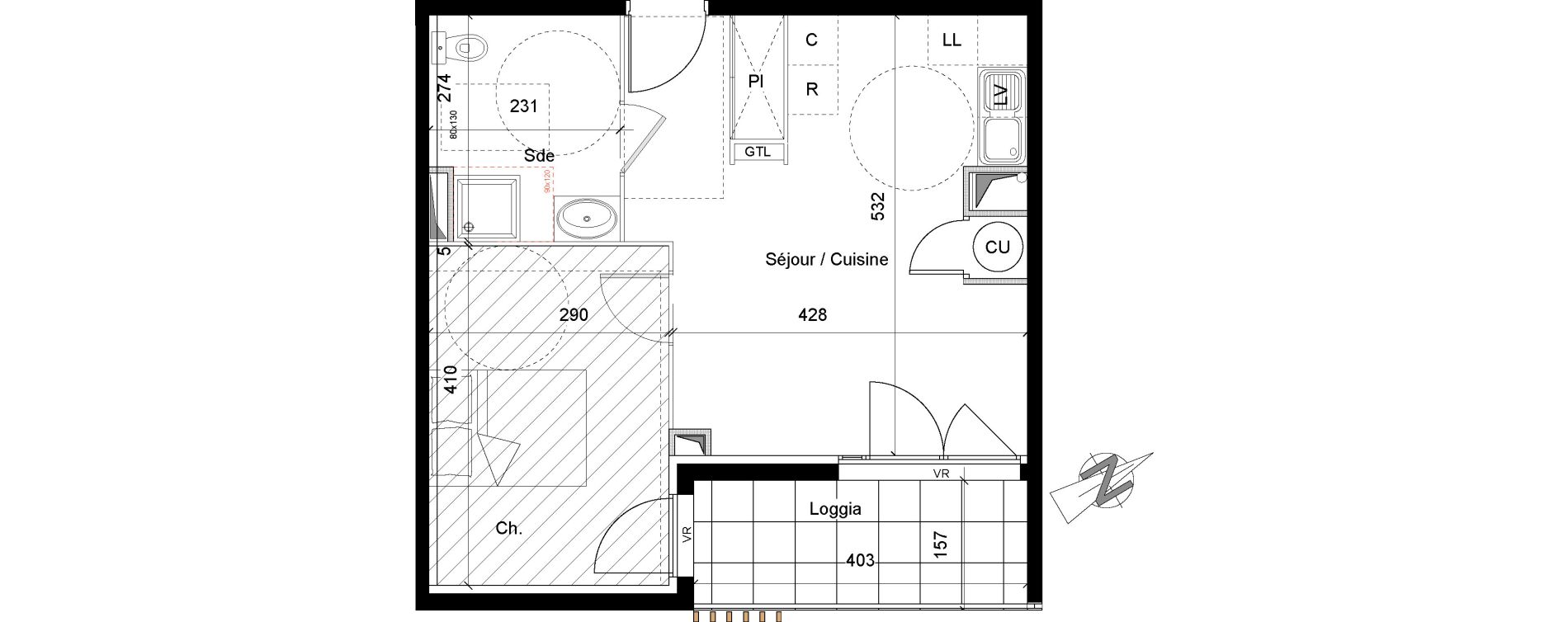 Appartement T2 de 41,34 m2 &agrave; Agde Le grau d'agde