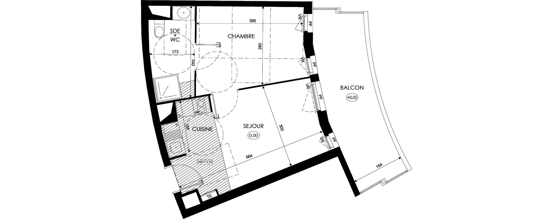 Appartement T2 de 34,85 m2 &agrave; Agde Centre
