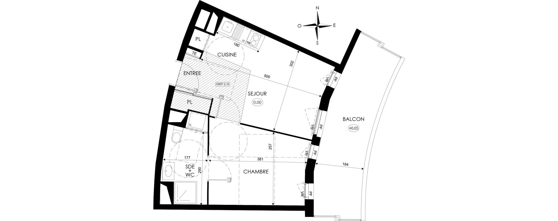 Appartement T2 de 36,40 m2 &agrave; Agde Centre