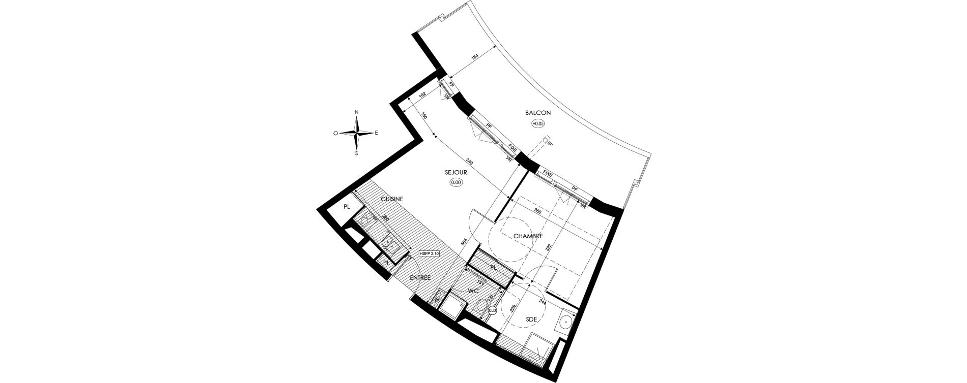 Appartement T2 de 44,85 m2 &agrave; Agde Centre