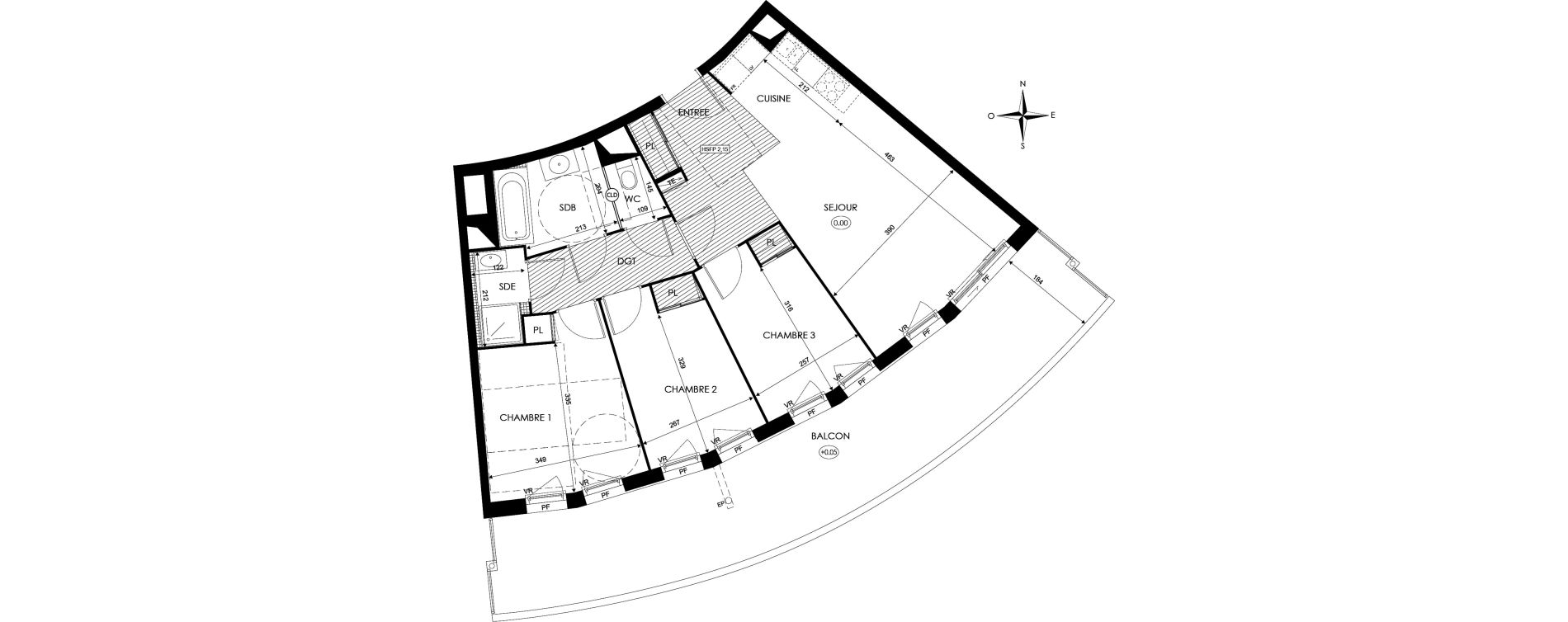 Appartement T4 de 75,15 m2 &agrave; Agde Centre