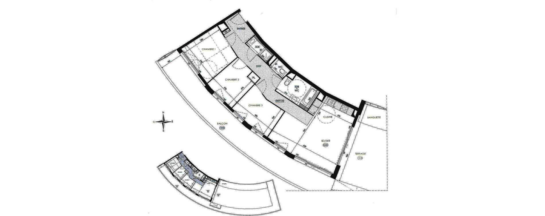 Appartement T4 de 79,45 m2 &agrave; Agde Centre