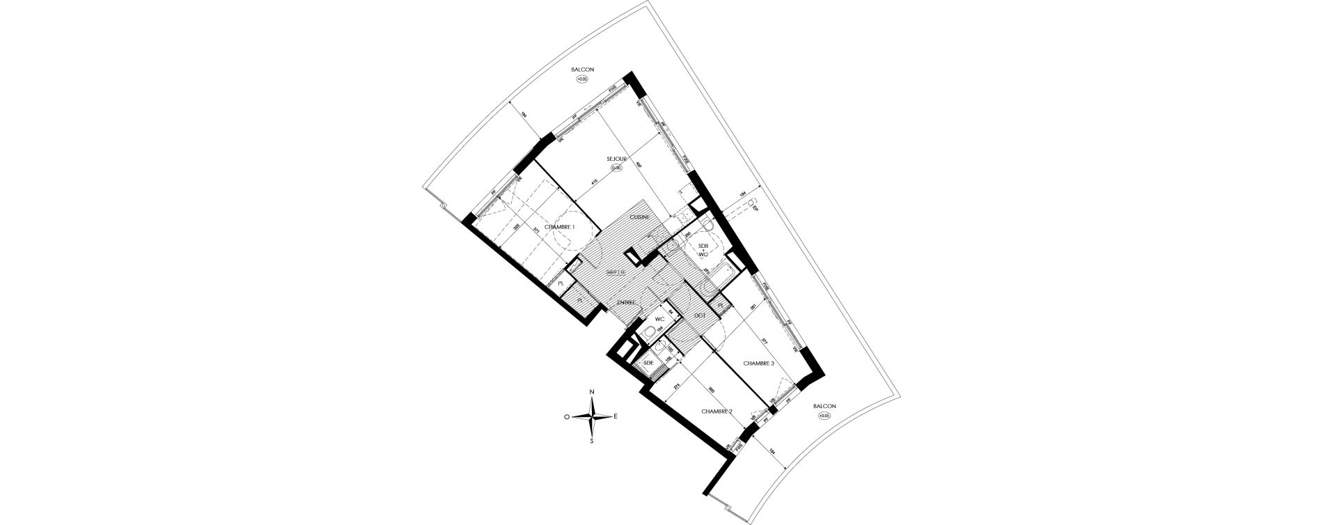 Appartement T4 de 75,95 m2 &agrave; Agde Centre